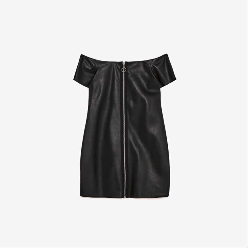 ✨2xHP✨ZARA LEATHER-EFFECT DRESS✨ - Picture 7 of 7